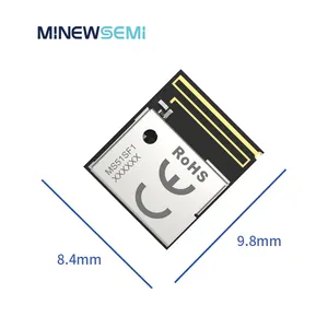 Modul BLE Mesh energi rendah MS51SF11 pencari arah Bluetooth 5.2 ukuran sangat kecil mendukung benang NFC dan Zigbee
