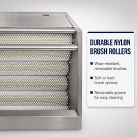 Automatische borstelrolwasmachine van SUS304 roestvrij staal voor het wassen en schillen van aardappelen, gember, wortelen en andere wortelgewassen