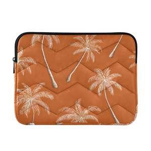 Wholesales Custom Orange Tropical Print <b>Computer</b> Messenger Laptop Accessories Grid Protective Case Laptop Sleeve - Product Image 1