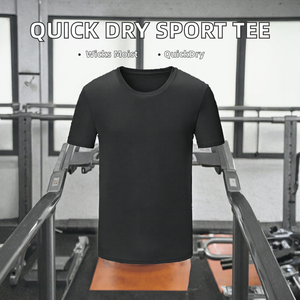 Camiseta Deportiva de Manga Corta para Hombre, Cuello Redondo, Secado Rápido, Elástica, Ligera, Personalizable con Logotipo - Product Image 2
