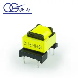 Horizontal 1 Side Widen EE13 High Frequency Transformer For Mobile Phone Charger