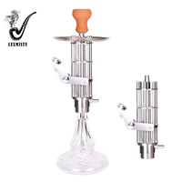 Ensemble de narguilé de luxe avec narguilés en cristal givré Shisha portable avec boîte-cadeau