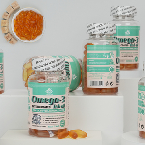 Gélules d'huile de poisson oméga-3 à revêtement entérique – Sans arôme de poisson, favorisent la santé oculaire pour les personnes soucieuses de leur vision, haute puissance, à prendre quotidiennement - Product Image 1