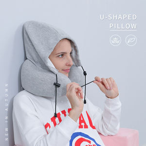 Nouveau pliant breveté 2 en 1 cou soutien voyage sommeil sieste oreiller orthopédique cervical mémoire mousse cou voyage oreiller avec capuche - Product Image 5