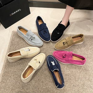 <span class=keywords><strong>Mocasines</strong></span> de <span class=keywords><strong>Mujer</strong></span> 2026 Otoño Nuevos Sólidos Duraderos Talla Grande Suela Blanda Sin Cordones Estilo Europeo Americano Casual Zapatos Planos de Punta Redonda - Product Image 1