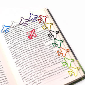 Прямые поставки с завода: креативные канцелярские принадлежности для офиса и школы — закладки-скрепки в форме самолета для подарков риелторам - Product Image 3