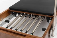 Machine de Pilates pliable portable en noyer, certifiée CE, équipement de gym compact pour la maison avec six ressorts