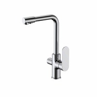 Robinet de cuisine monotrou à noyau en zinc + laiton avec mitigeur de cuisine à canalisation d'eau pure