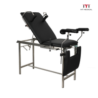 Table d'examen gynécologique et obstétrical en acier inoxydable MT MEDICAL pour accouchement et examen patient en milieu hospitalier