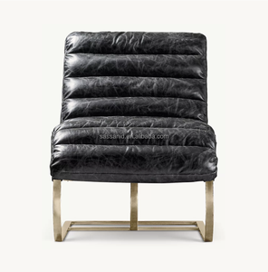 Chaise en cuir Oviedo à base cantileverée, design classique des années 1960 inspiré du milieu du siècle, Sassanid OEM - Product Image 3