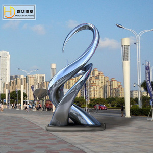 Escultura Abstracta de Acero Inoxidable Jiahua, Forma Irregular, Decoración Artística Hecha a Mano para Montar en el Suelo Exterior - Product Image 2