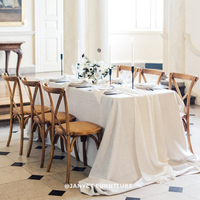 Chaises en bois rustiques empilables à dossier croisé pour événements de mariage en gros