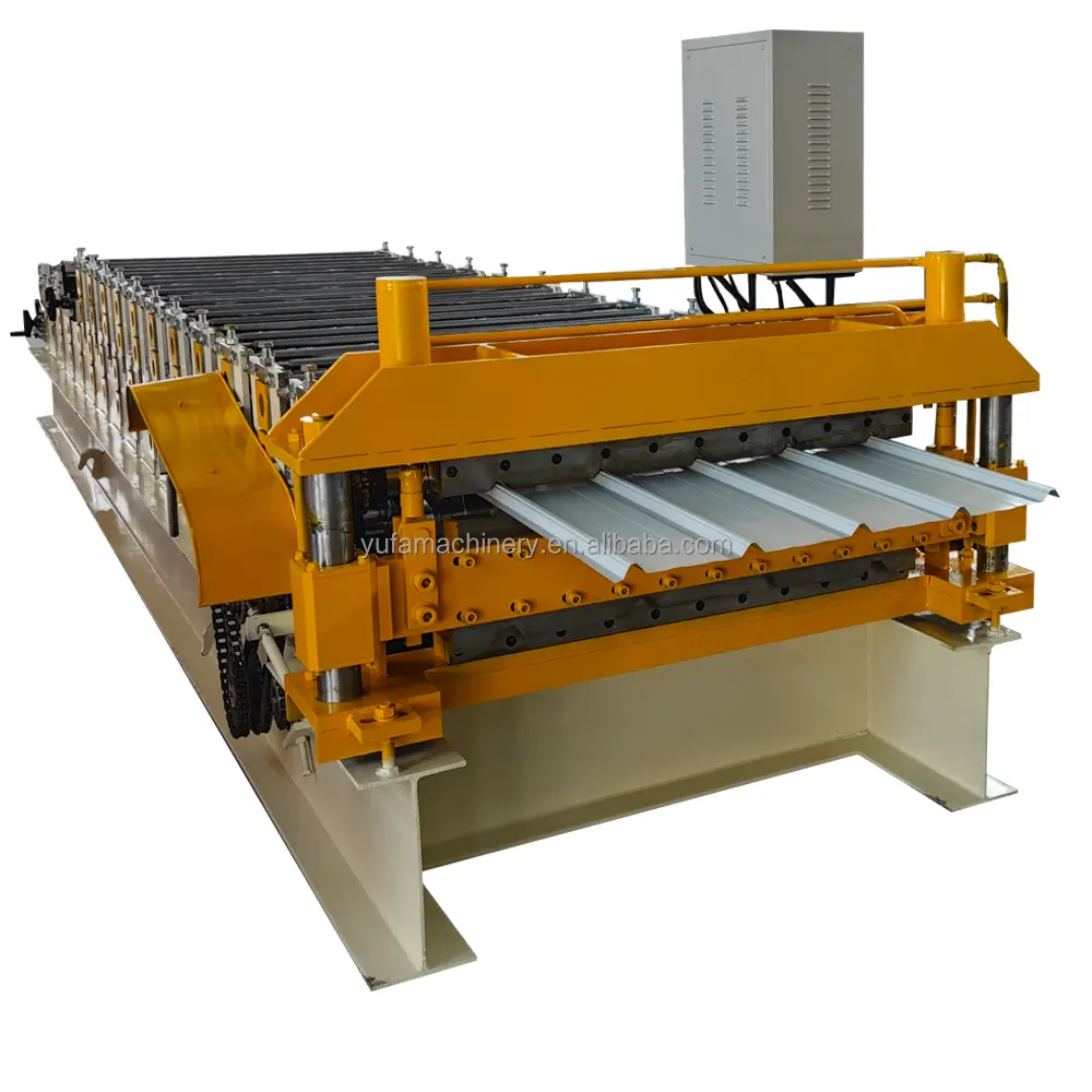 Color Steel PV8- Micro Ondulado Double Layer Metal Corrugated Roofing Sheet Cold Tile Making Roll Forming Machine for Chile