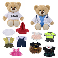 Vêtements pour bébés en forme d'ours en peluche avec logo OEM personnalisé, sublimation, vêtements pour jouets en peluche