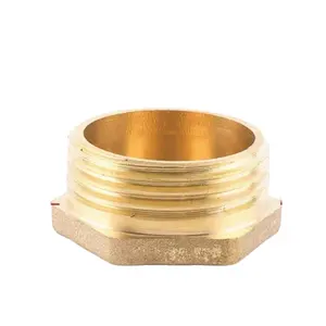 Brass pipe fitting Hexagonal union nipple male plug for water