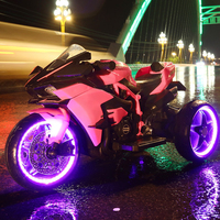 Moto électrique pour enfants, adaptée aux 3-9 ans, rechargeable, convient aux bébés et aux enfants, biplace, voiture jouet