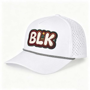 Casquette de golf en maille respirante à séchage rapide avec logo PVC brodé personnalisé, casquette snapback perforée au laser de haute qualité - Product Image 1