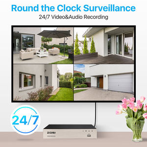 Kit de Sistema de Seguridad para el Hogar <span class=keywords><strong>Zosi</strong></span> H.265 5MP 4K de 8 Canales con Cámara IP66 Inteligente con IA, Sensor CMOS HD, Resistente al Agua y PoE - Product Image 2