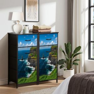 Irlande falaises commode 4 tiroirs Moher paysage stockage organisateur salon chambre décor à la maison en Stock - Product Image 5