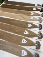 Extensions de cheveux 100% naturels Remy à double trame, cuticules intactes, pointe plate en kératine, pour pose en kératine italienne en salon (vente en gros)