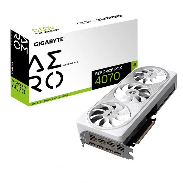 Used GIGABYTE GeForce RTX 4070 AERO OC 12G Graphics Card For Gaming