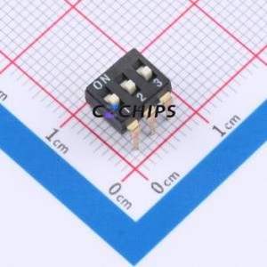 TAM103EZ DIP Switch Through hole Component (THT) Switch Flat Toggle, Groove Type Single Pole Single Throw 3 PC Pin - Product Image 1