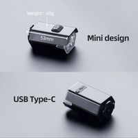 Mini lampe frontale LED pour vélo USB, étanche, pour la conduite nocturne, portable, en ABS et PC, montage sur guidon, rechargeable