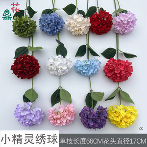 Flores de Hortensia Artificiales de Seda, Estilo Rústico, Decoraciones para Bodas, Decoración para Pasillos de Hotel, Hechas a Mano - Product Image 4