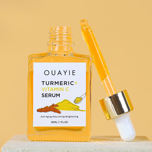 Siero viso biologico con etichetta privata cura della pelle tumerica schiarente olio di siero schiarente per il viso alla curcuma - Product Image 4