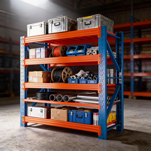 Medium Duty Metal <b>Storage</b> Rack with Warehouse & Mezzanine Design Corrosion Protection for Tools & Equipment - Product Image 5