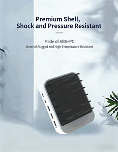 Cargador USB Multipuerto QC3.0 PD con Protección OTP para Laptop/Tablet/Teléfono - Estación <span class=keywords><strong>de</strong></span> Carga Rápida Universal con Soporte <span class=keywords><strong>de</strong></span> <span class=keywords><strong>Escritorio</strong></span> - Product Image 4