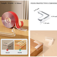 Protections d'angle transparentes, lot de 10, couvre-angles de table, protections de sécurité pour les coins et les bords des meubles, coussinets