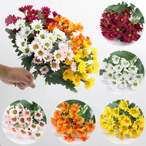 Fiori artificiali <span class=keywords><strong>perenni</strong></span> fiori margherita fiori selvatici piccolo crisantemo per vaso casa arrangiamenti centrotavola tavolo - Product Image 5