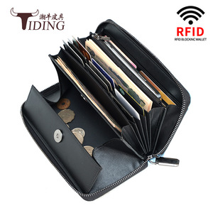 Cartera larga azul Tiding unisex con protección RFID antirrobo para uso diario - Product Image 4