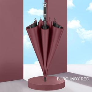 Fabricante al por mayor paraguas de golf de lujo personalizado de 27 pulgadas grande a prueba de viento estilo recto diseño clásico logotipo de marca impresiones - Product Image 6