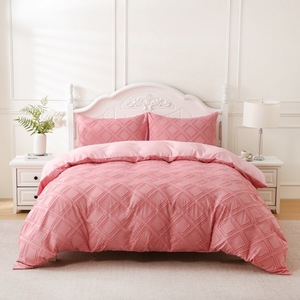 Parure de lit personnalisée 3 pièces en textile de maison, motif sculpté, taies d'oreiller kaki, housses de couette en polyester <span class=keywords><strong>240x260</strong></span> - Product Image 4