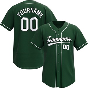 Maillot de baseball personnalisé pour le sport, chemise courte boutonnée imprimée et brodée, uniforme sportif pour hommes et femmes, séchage rapide, noir et blanc - Product Image 4