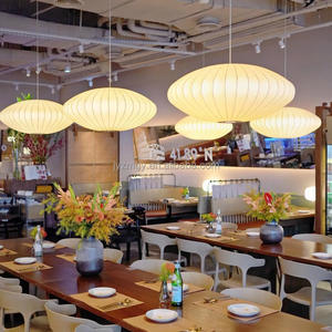 JYLIGHTING-Lámpara de araña de tira larga de estilo europeo, lámpara colgante de seda inspirada en Wabi-Sabi japonesa para comedor, sala de estar, sala de té - Product Image 2