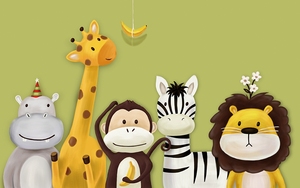 Murale murale pour enfants en PVC 3D-18D au design moderne, imperméable, motif de dessin animé - Product Image 4