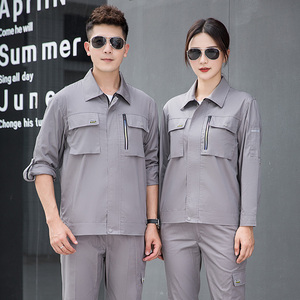 Conjuntos de Ropa de Trabajo Unisex Transpirable y Resistente a Ácidos, Trajes de Trabajo de Algodón Vendidos por la Fábrica, Overoles para Taller, para Australia - Product Image 4