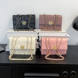 2024 nuevos bolsos de lujo para mujer, bolsos de diseñador de Color sólido con una sola Correa, forro de PU, bolso de mano para mujer al por mayor - Product Image 1