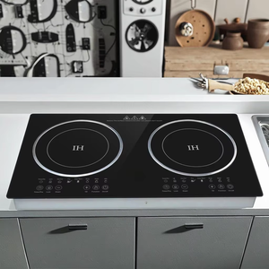 طباخ حثي مدمج 2-شعلة مع مواقد سيراميك لنطاق الطهي المنزلي - Product Image 2