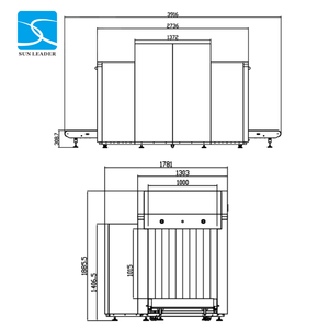 Scanner de bagages à rayons X grand volume et grand tunnel 1000x1000mm pour système d'inspection de sécurité des marchandises et des entrepôts logistiques - Product Image 5