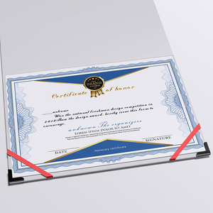 Impresión personalizada <span class=keywords><strong>Certificado</strong></span> <span class=keywords><strong>de</strong></span> Diploma universitario Línea <span class=keywords><strong>DE</strong></span> SEGURIDAD UV invisible Marca <span class=keywords><strong>de</strong></span> agua Lámina dorada Holograma en relieve Tamaño <span class=keywords><strong>de</strong></span> logotipo personalizado - Product Image 3