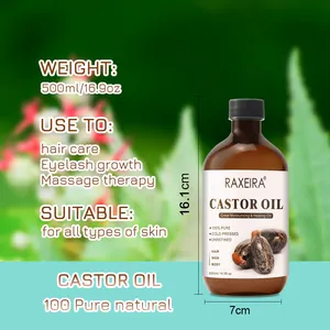 Wholesale Natural Hair Growth Oil Hair Care Rosemary Organic Castor Oil Cold Pressed Hexane Free Bulk Jamaican Black Castor Oil