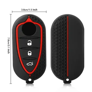 Funda de Silicona para Llaves de Alfa Romeo Giulietta, Myth, Junior, 4C, Romeo Mito, Myth 159, GTO, <span class=keywords><strong>GTA</strong></span>, Accesorios para Auto, Llavero - Product Image 3