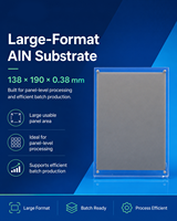 Substrat maître en céramique AlN grand format de 0,38 mm adapté à la métallisation DBC, AMB, DPC et à la métallisation à film épais/fin