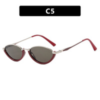 Lunettes de soleil œil de chat en métal à monture fine, protection UV400, style européen et américain, unisexe, pour le voyage