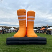 Modèle de botte de motocross gonflable géante personnalisée, chaussure de moto, équipement sportif, publicité promotionnelle, décoration pour marque/exposition