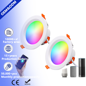 6w 스마트 듀얼 컬러 다운 천장 조명 CCT 5선 핀 RGBW LED 스팟 RGB 라이트 - Product Image 1